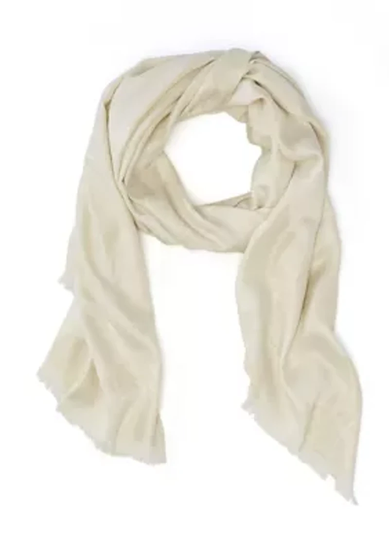 Metallic Orchid Wrap Scarf