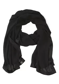 Satin Border Chiffon Scarf Wrap