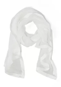 Satin Border Chiffon Scarf Wrap