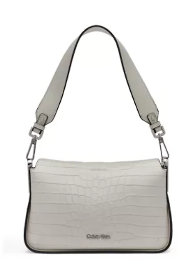 Fay Suede Croc Shoulder Bag