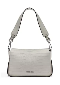 Fay Suede Croc Shoulder Bag