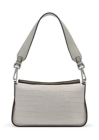 Fay Suede Croc Shoulder Bag