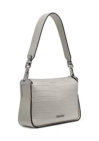 Fay Suede Croc Shoulder Bag