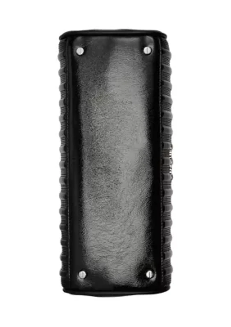 Brigette Patent Piping Mini Satchel Bag