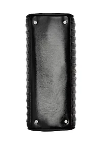 Brigette Patent Piping Mini Satchel Bag