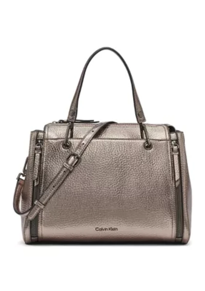 Garnet Metallic Satchel
