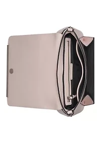 Alia Suede Croc Satchel