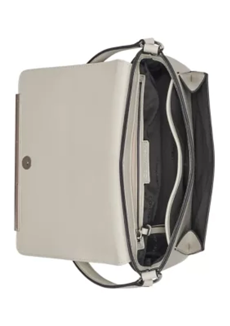 Alia Sueded Croc Shoulder Bag