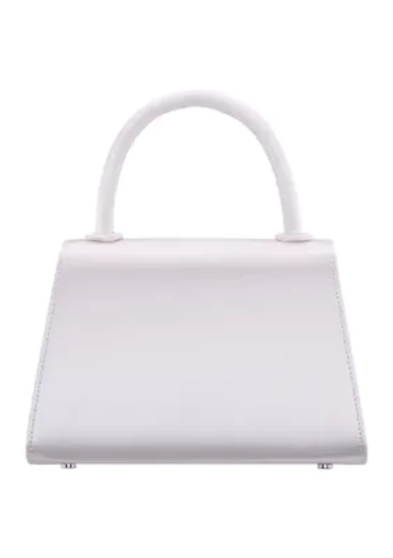 Crystal Bow Top Handle Satchel