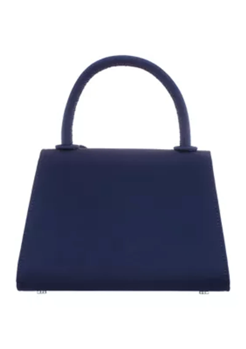 Crystal Bow Top Handle Satchel