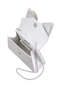 Crystal Bow Top Handle Satchel
