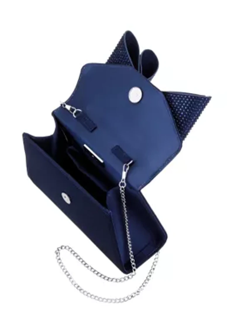 Crystal Bow Top Handle Satchel