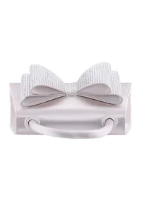 Crystal Bow Top Handle Satchel