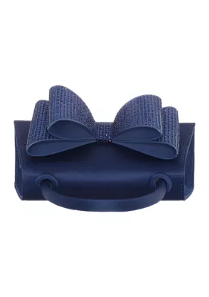 Crystal Bow Top Handle Satchel