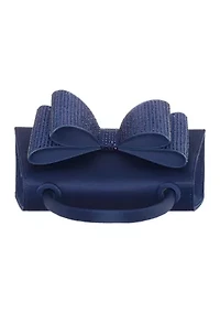 Crystal Bow Top Handle Satchel