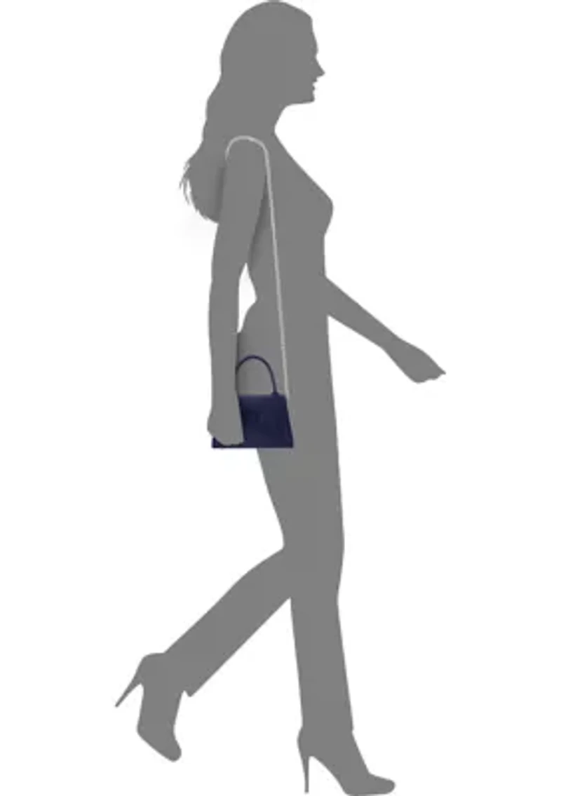 Crystal Bow Top Handle Satchel