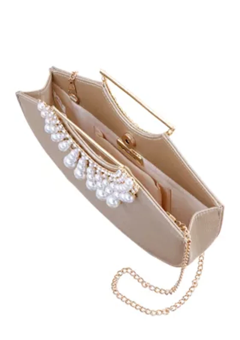 Pearl Cut Out Handle Bag
