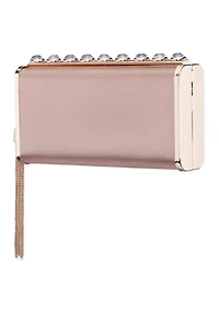 Crystal Ornamented Minaudiere with Tassel