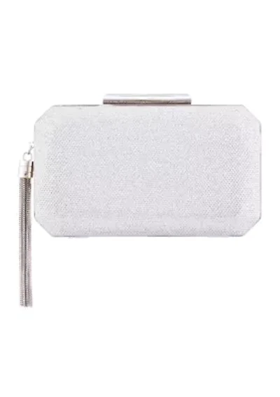 Metallic Frame Clutch with Tassel