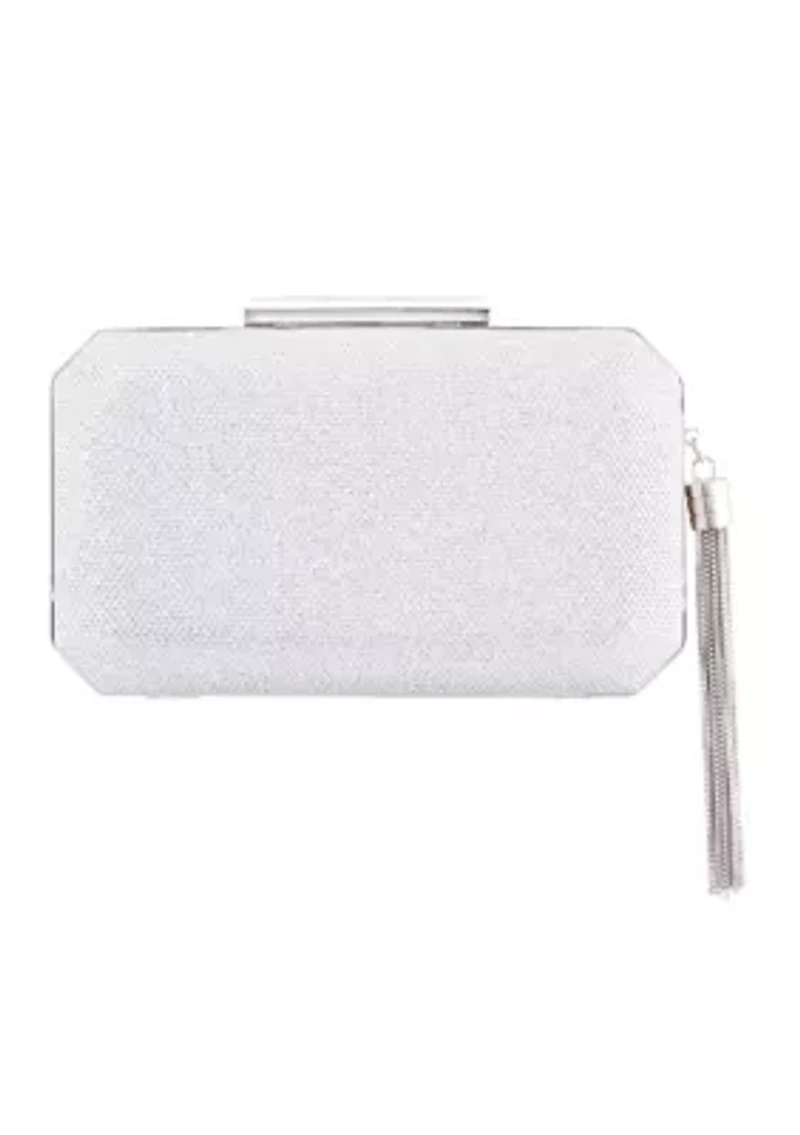 Metallic Frame Clutch with Tassel