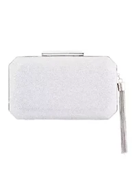 Metallic Frame Clutch with Tassel