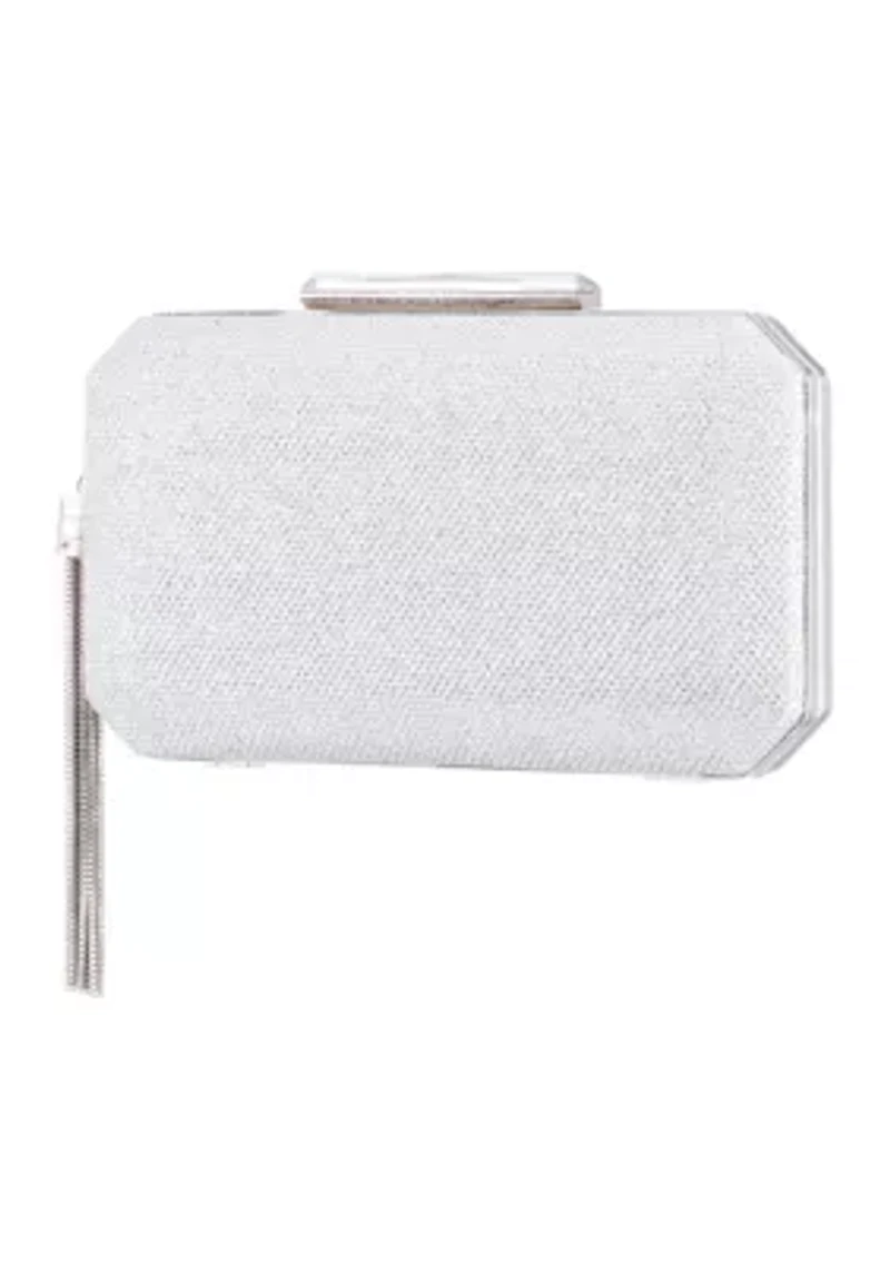 Metallic Frame Clutch with Tassel
