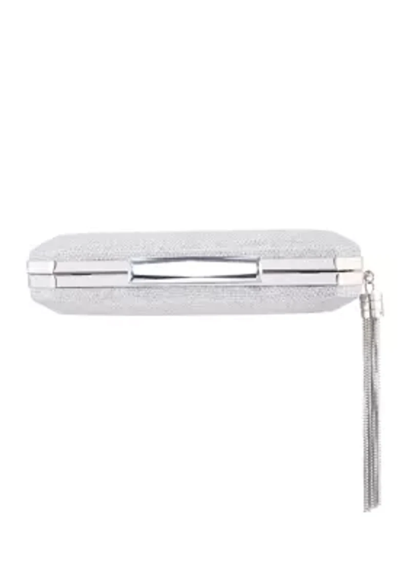 Metallic Frame Clutch with Tassel
