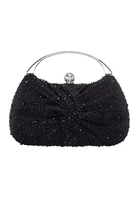 Crystal Twist Front Minaudiere Bag