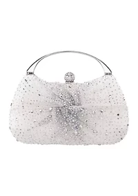 Crystal Twist Front Minaudiere Bag