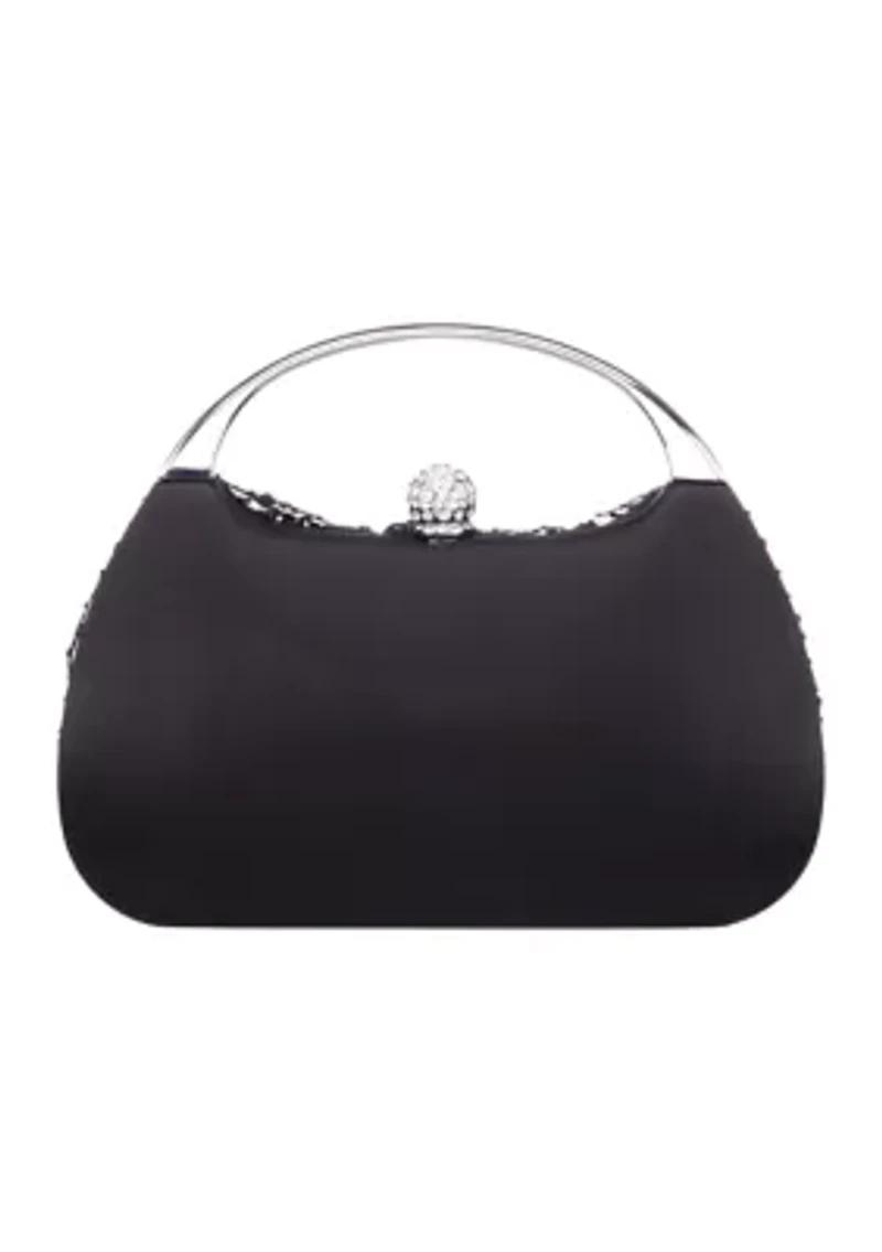 Crystal Twist Front Minaudiere Bag