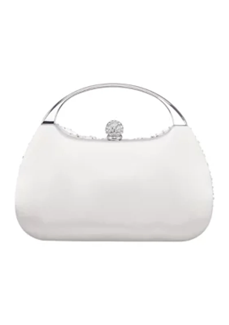 Crystal Twist Front Minaudiere Bag