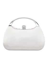 Crystal Twist Front Minaudiere Bag