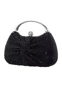 Crystal Twist Front Minaudiere Bag