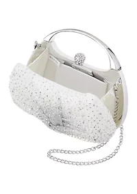 Crystal Twist Front Minaudiere Bag