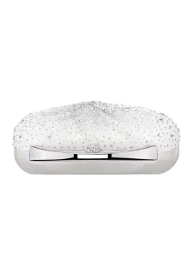 Crystal Twist Front Minaudiere Bag