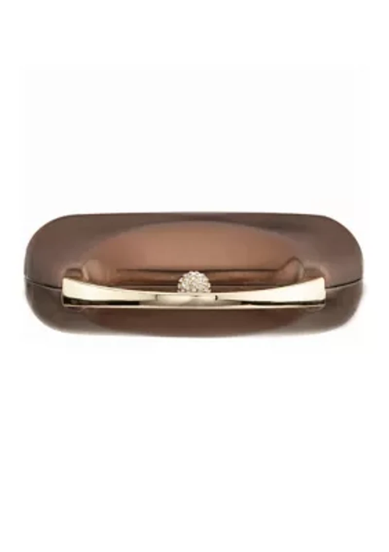 Top Handle Metallic Clutch Bag