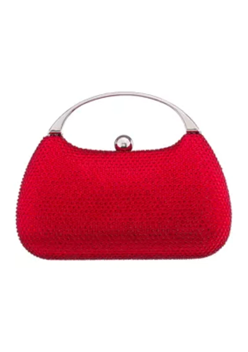 Top Handle Metallic Clutch