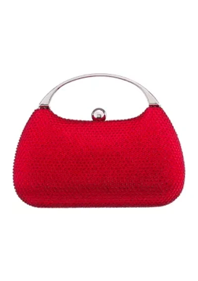 Top Handle Metallic Clutch