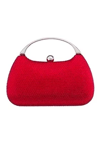 Top Handle Metallic Clutch