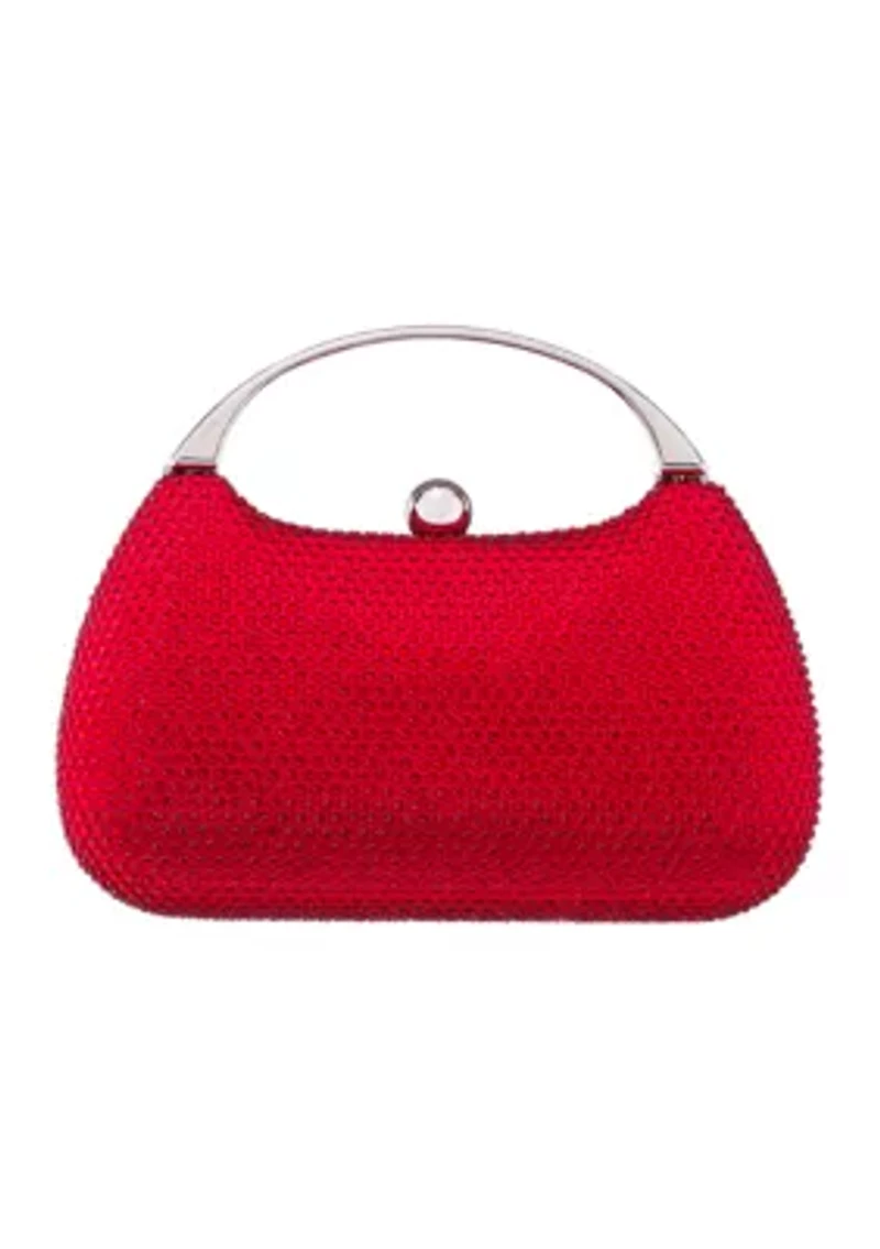 Top Handle Metallic Clutch