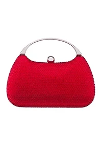 Top Handle Metallic Clutch