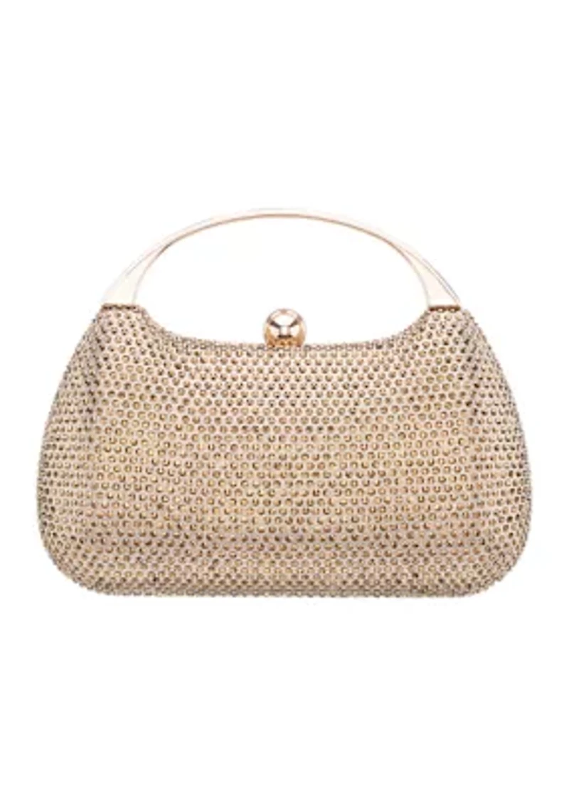 Top Handle Metallic Clutch