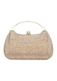 Top Handle Metallic Clutch