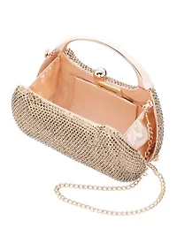 Top Handle Metallic Clutch