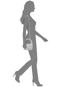 Floral Pattern Sequin Hobo Bag