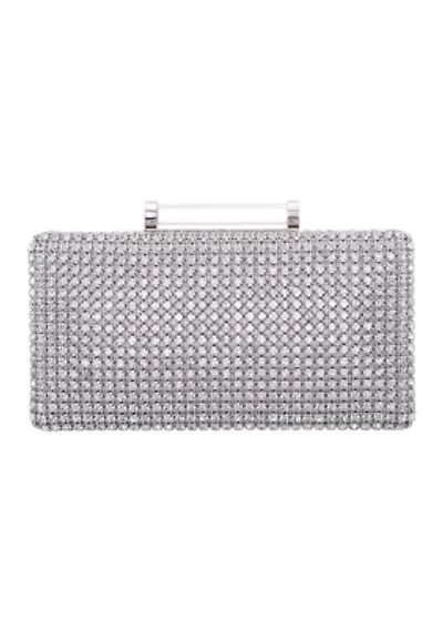 Large Crystal Encrusted Minaudière Handbag