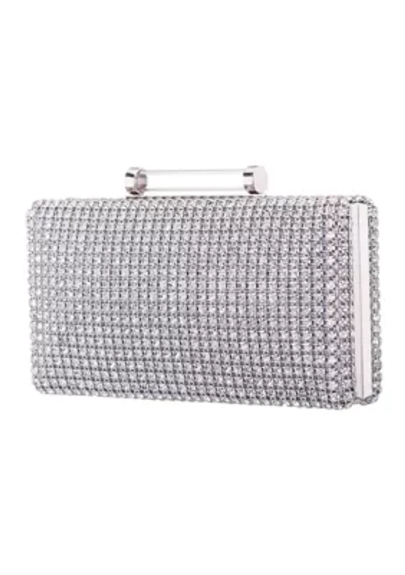  Large Crystal Encrusted Minaudière Handbag