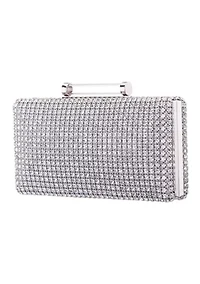  Large Crystal Encrusted Minaudière Handbag