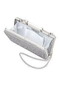  Large Crystal Encrusted Minaudière Handbag