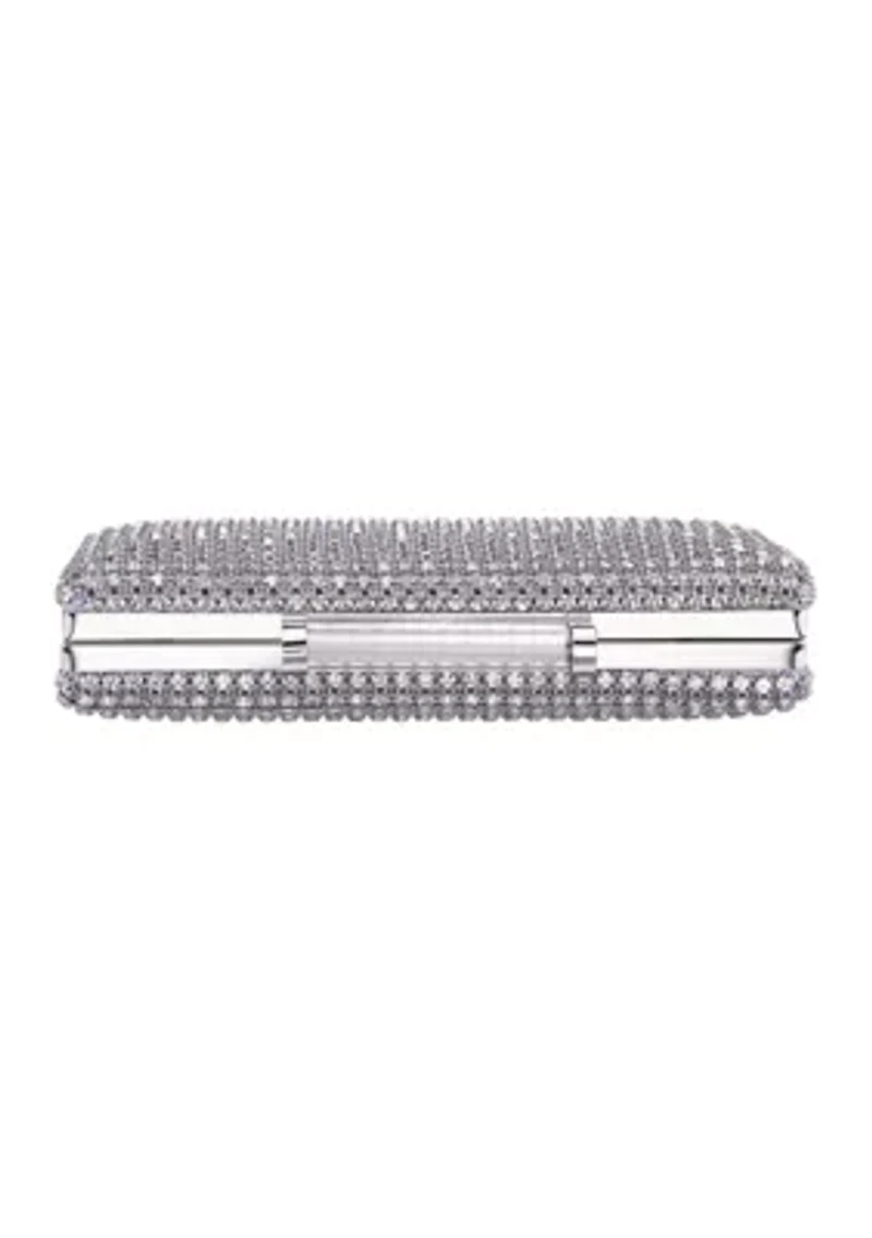  Large Crystal Encrusted Minaudière Handbag